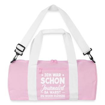 Vous êtes toujours un journaliste d’investigation qui parle couramment - Sac de sport recyclé - rose/blanc - Devant