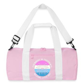 Gender Reveal New Year's Eve New Year New Year - Recycled Duffel Bag - pink/white - Front