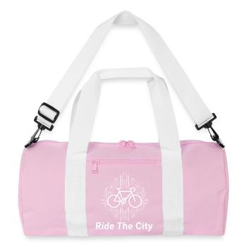 Balade dans la ville - Sac de sport recyclé - rose/blanc - Devant