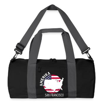 San Francisco - Recycelte Duffel Bag - Schwarz/Graphitgrau - Vorne