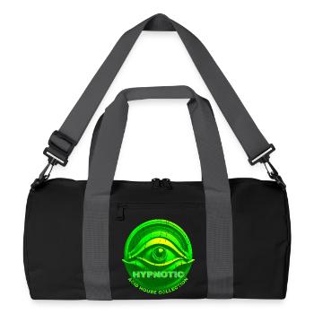 Hypnotic Eye 3D Acid House Techno Rave Glitch - Recycled Duffel Bag - black/graphite grey - Front