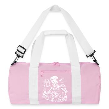 Bol de brassage Squelette Chef - Sac de sport recyclé - rose/blanc - Devant