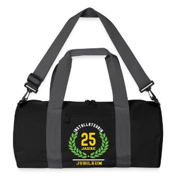 Anniversaire du plombier 25 ans 25e - Sac de sport recyclé - noir/gris graphite - Devant