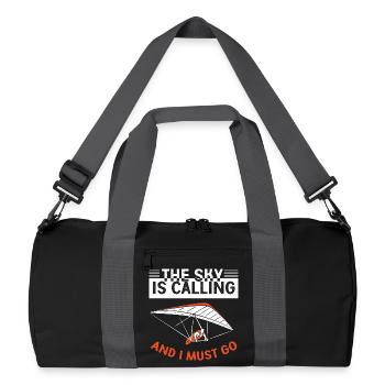 Gleitschirmfliegen Gleitschirmflieger Gleitschirm - Recycelte Duffel Bag - Schwarz/Graphitgrau - Vorne