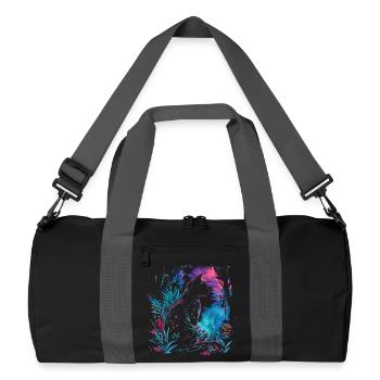 Chat de la Nuit dans les Jardins Néon - Sac de sport recyclé - noir/gris graphite - Devant