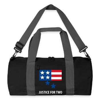 Justice pour deux - Sac de sport recyclé - noir/gris graphite - Devant