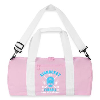 Eishockey Ist Wie Fußball Nur Für Männer   - Recycled Duffel Bag - pink/white - Front