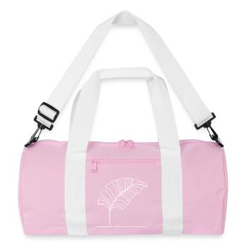 Feuille - Sac de sport recyclé - rose/blanc - Devant