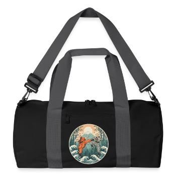 Kung Fu Kampfkunst - Recycelte Duffel Bag - Schwarz/Graphitgrau - Vorne