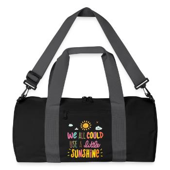 We All Could Use a Little Sunshine - Recycled Duffel Bag - black/graphite grey - Front