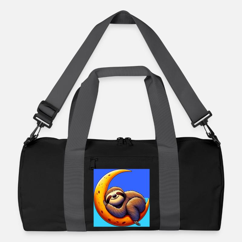 Faultier schläft auf dem Mond Recycelte Duffel Bag