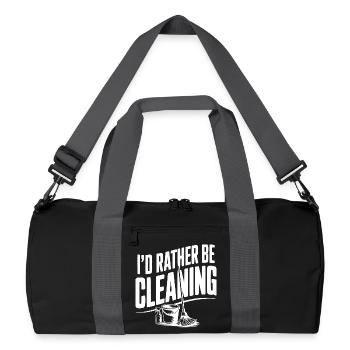 I'd Rather Be Cleaning - Recycled Duffel Bag - black/graphite grey - Front