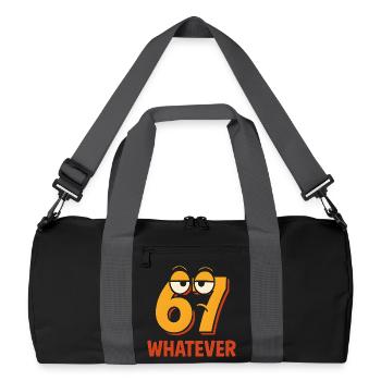 Six Seven : Whatever Italian Brainrot Humour Meme - Sac de sport recyclé - noir/gris graphite - Devant