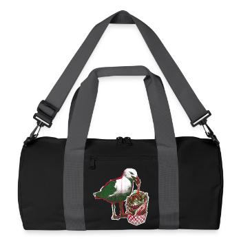 Kebab Seagull - Recycled Duffel Bag - black/graphite grey - Front