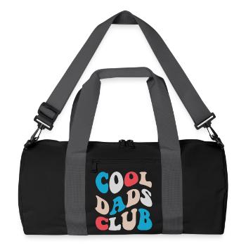 Cool Dads Club Retro Typo - Recycled Duffel Bag - black/graphite grey - Front