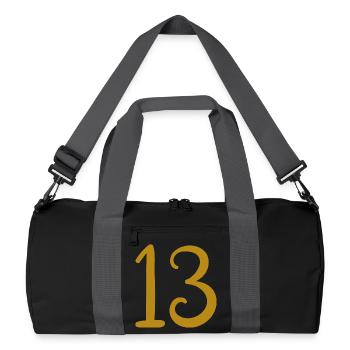 13 - Recycelte Duffel Bag - Schwarz/Graphitgrau - Vorne