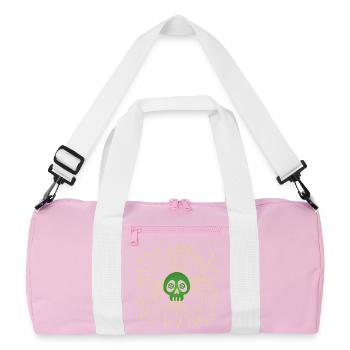 Microprocessor skull - Recycled Duffel Bag - pink/white - Front