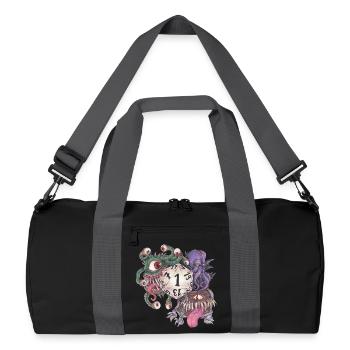 Échec du cadeau de dés D20 sur table de jeu de rôle - Sac de sport recyclé - noir/gris graphite - Devant