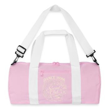 Dance Mom Social Club Retro Make-Up Saying - Recycled Duffel Bag - pink/white - Front
