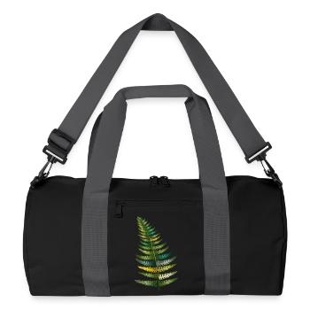 delicate shimmering fern in different shades of green - Recycled Duffel Bag - black/graphite grey - Front