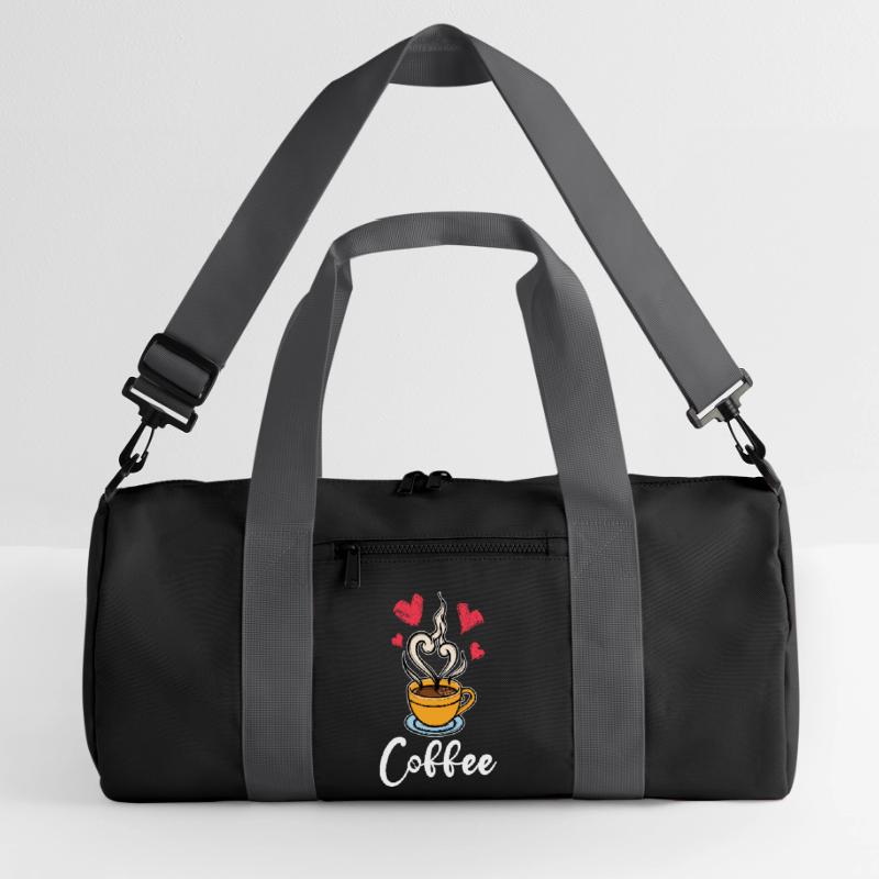 Caffeine Coffee Drinking Coffee Drinker Saying Recycled Duffel Bag