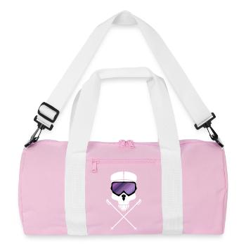 Ski Skull - Recycled Duffel Bag - pink/white - Front