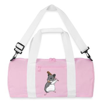 Hamster Baseball Batte de Baseball - Sac de sport recyclé - rose/blanc - Devant