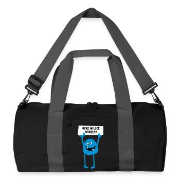 Opa Monster wild Demo Comic coole lustige Sprüche - Recycelte Duffel Bag - Schwarz/Graphitgrau - Vorne