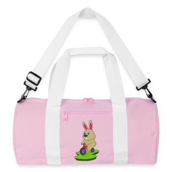 Lapin Vélo - Sac de sport recyclé - rose/blanc - Devant