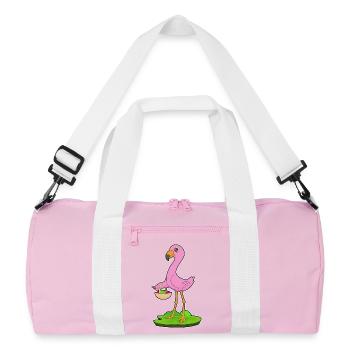 Corbeille de fruits Flamingo - Sac de sport recyclé - rose/blanc - Devant