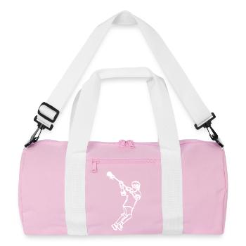 Dessin professionnel de crosse - Sac de sport recyclé - rose/blanc - Devant