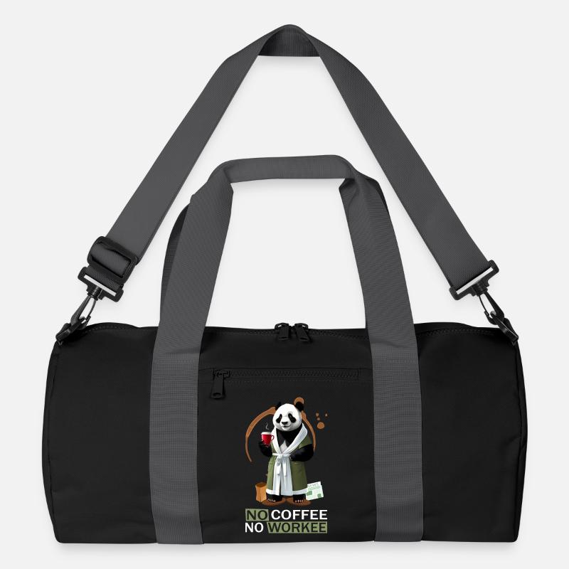 Panda im Bademantel Recycelte Duffel Bag