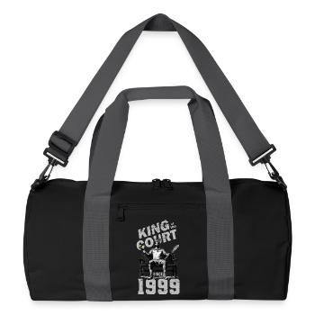 Tennis Shirt Männer 25. Geburtstag Jubiläum 1999 - Recycelte Duffel Bag - Schwarz/Graphitgrau - Vorne