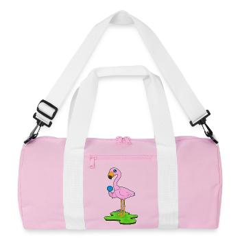 Flamingo lollipop - Recycled Duffel Bag - pink/white - Front