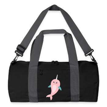 Narval licorne de mer - Sac de sport recyclé - noir/gris graphite - Devant