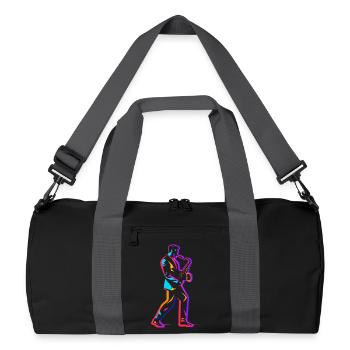 Saxophoniste des années 90 - Sac de sport recyclé - noir/gris graphite - Devant