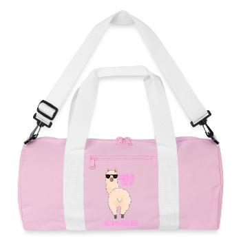 Kiss my Alpacass - chemise drôle en alpaga - Sac de sport recyclé - rose/blanc - Devant