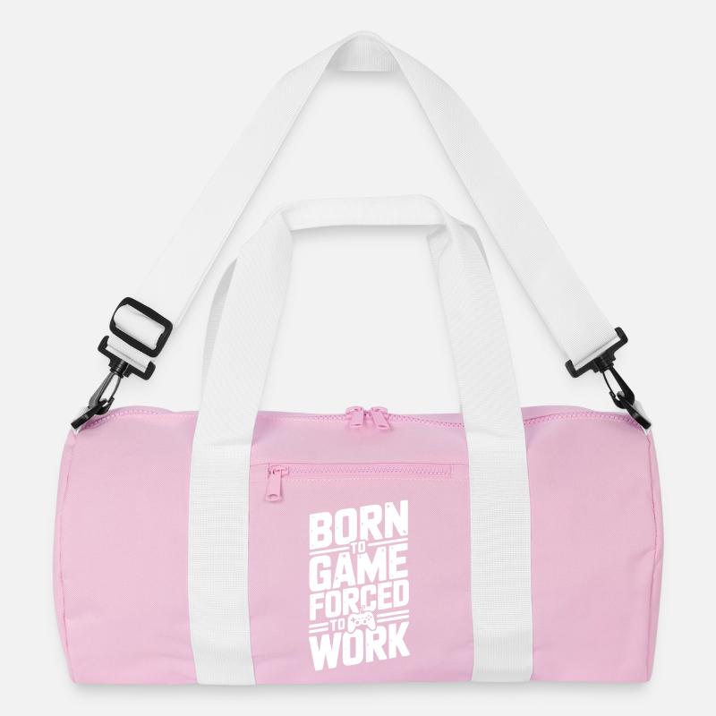 Born to Game Forced to Work Recycled Duffel Bag