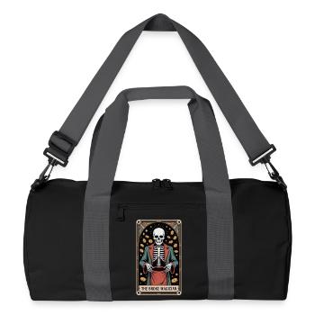 The Broke Magician Skeleton Wizard Tarot - Recycled Duffel Bag - black/graphite grey - Front