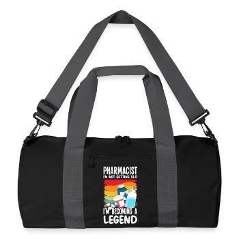 Retro Won't Get Old Legend Pharmacist Pharmacy - Recycled Duffel Bag - black/graphite grey - Front