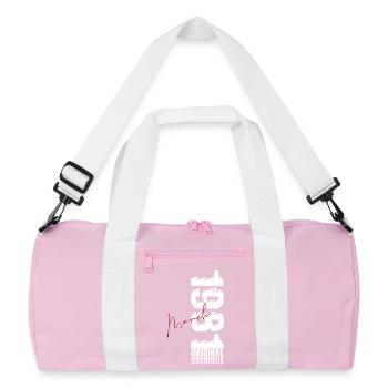 45. Geburtstag Geschenk Mann Frau März 1981 - Recycelte Duffel Bag - Rosa/Weiß - Vorne