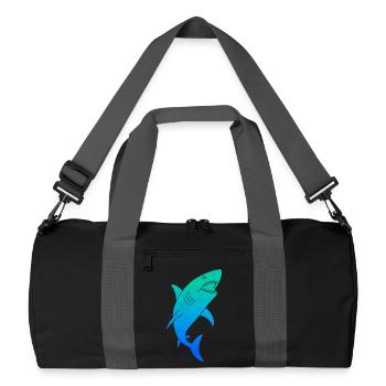 Shark Sharks Colorful Kids Men's Boys Shark - Recycled Duffel Bag - black/graphite grey - Front