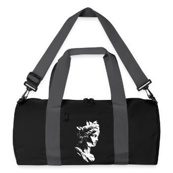 Ancient Greek Goddess – Black & White Art - Recycled Duffel Bag - black/graphite grey - Front