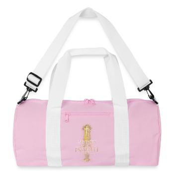 Kaplan Kleriker Pfarrer Ministry Of Presence - Recycelte Duffel Bag - Rosa/Weiß - Vorne