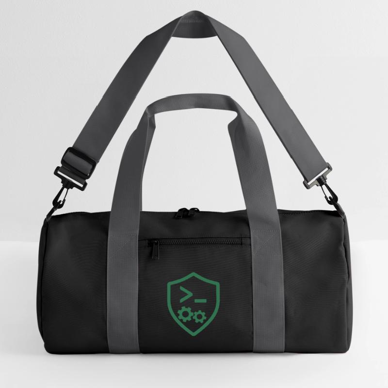 Code Schild mit Zahnrädern Recycelte Duffel Bag