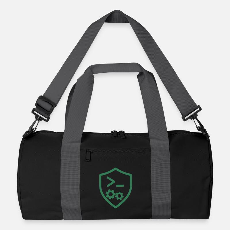 Code Schild mit Zahnrädern Recycelte Duffel Bag