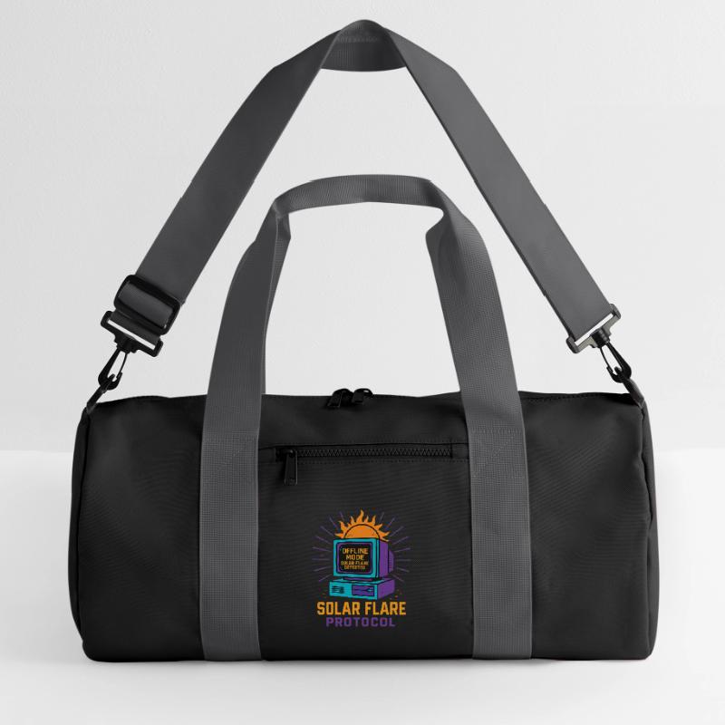 Retro Tech Solar Flare Protocol Tee Recycled Duffel Bag