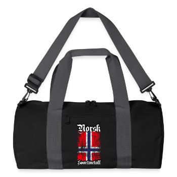 (Trve) Black Metal norvégien - Norsk Svartmetall - Sac de sport recyclé - noir/gris graphite - Devant