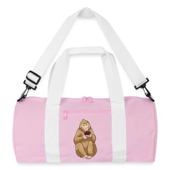 Muffin de singe - Sac de sport recyclé - rose/blanc - Devant