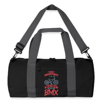 Ancien cycliste BMX - Sac de sport recyclé - noir/gris graphite - Devant